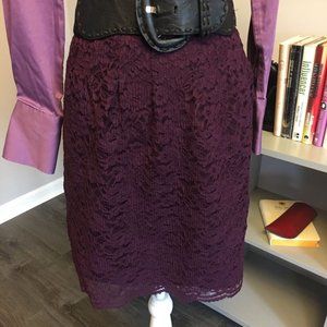 PURPLE LACE A-LINE SKIRT